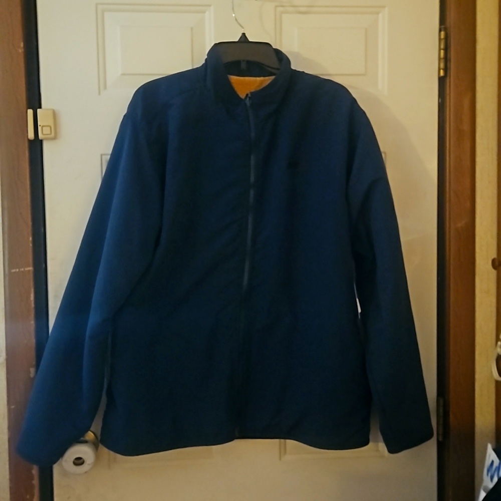 HURLEY BOULDER REVERSIBLE BURRRITO ZIP JACKET: BLUE/BROWN: NWT: SIZE L